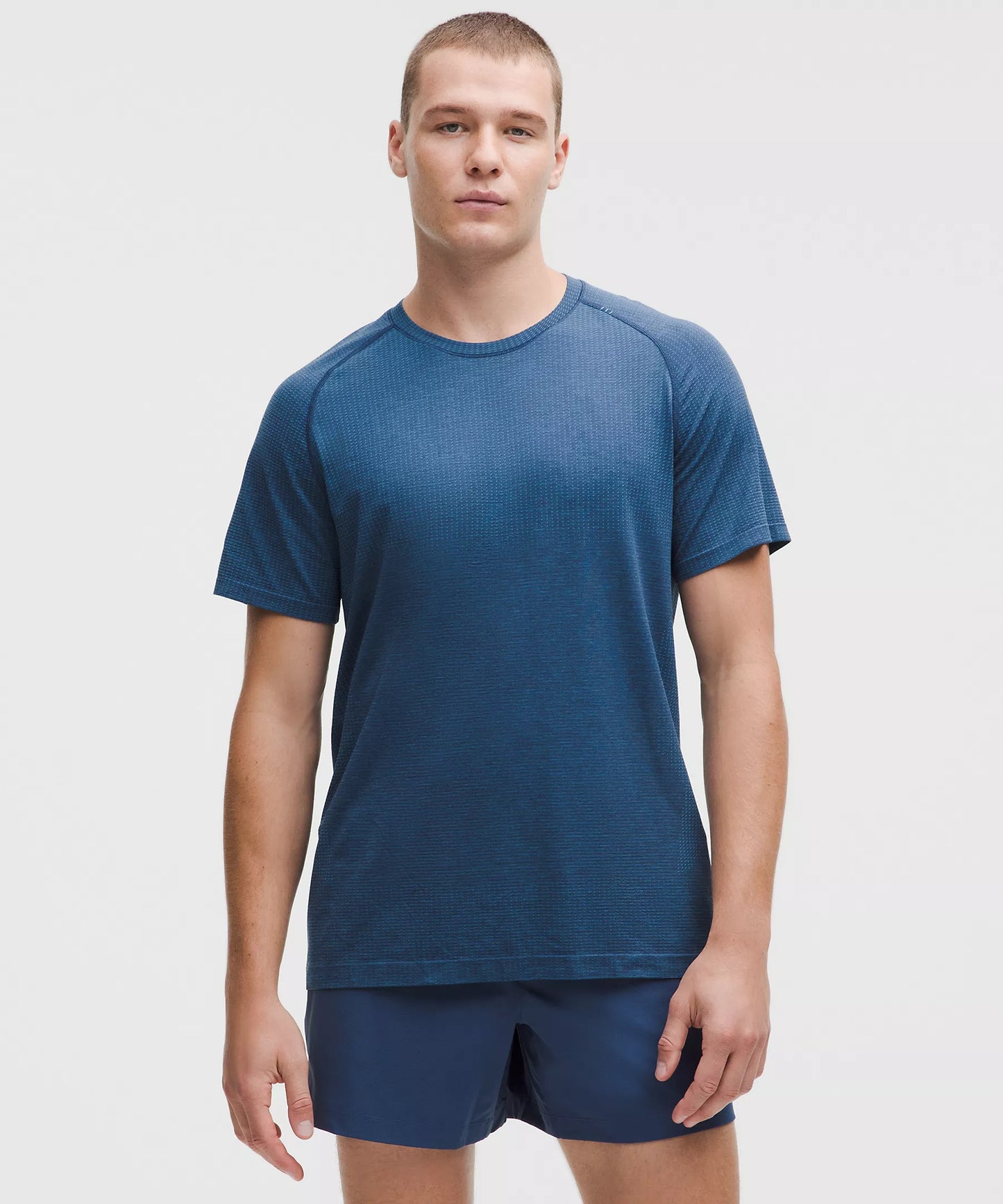 Lululemon Metal Vent Tech Short-Sleeve Shirt (Chalk Blue/Blue Twill)