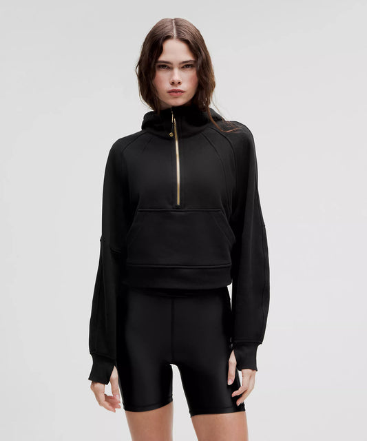 Lululemon Scuba Oversized Half-Zip Hoodie (Black/Gold)
