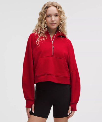 Lululemon Scuba Oversized Half-Zip Hoodie (College Crimson)