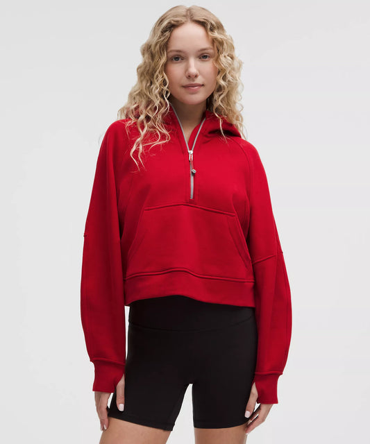 Lululemon Scuba Oversized Half-Zip Hoodie (College Crimson)