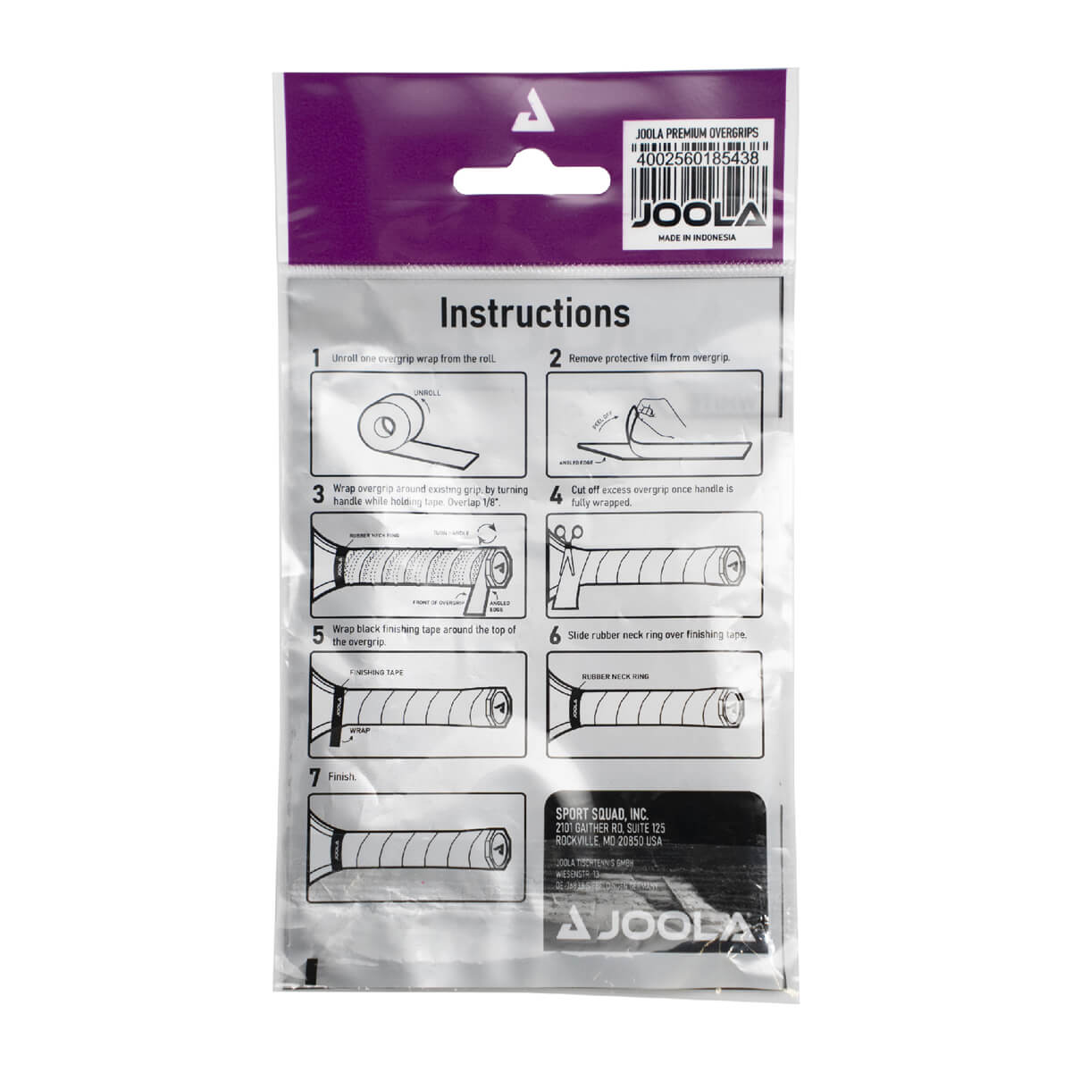JOOLA Premium Overgrip - White (4 Pack)