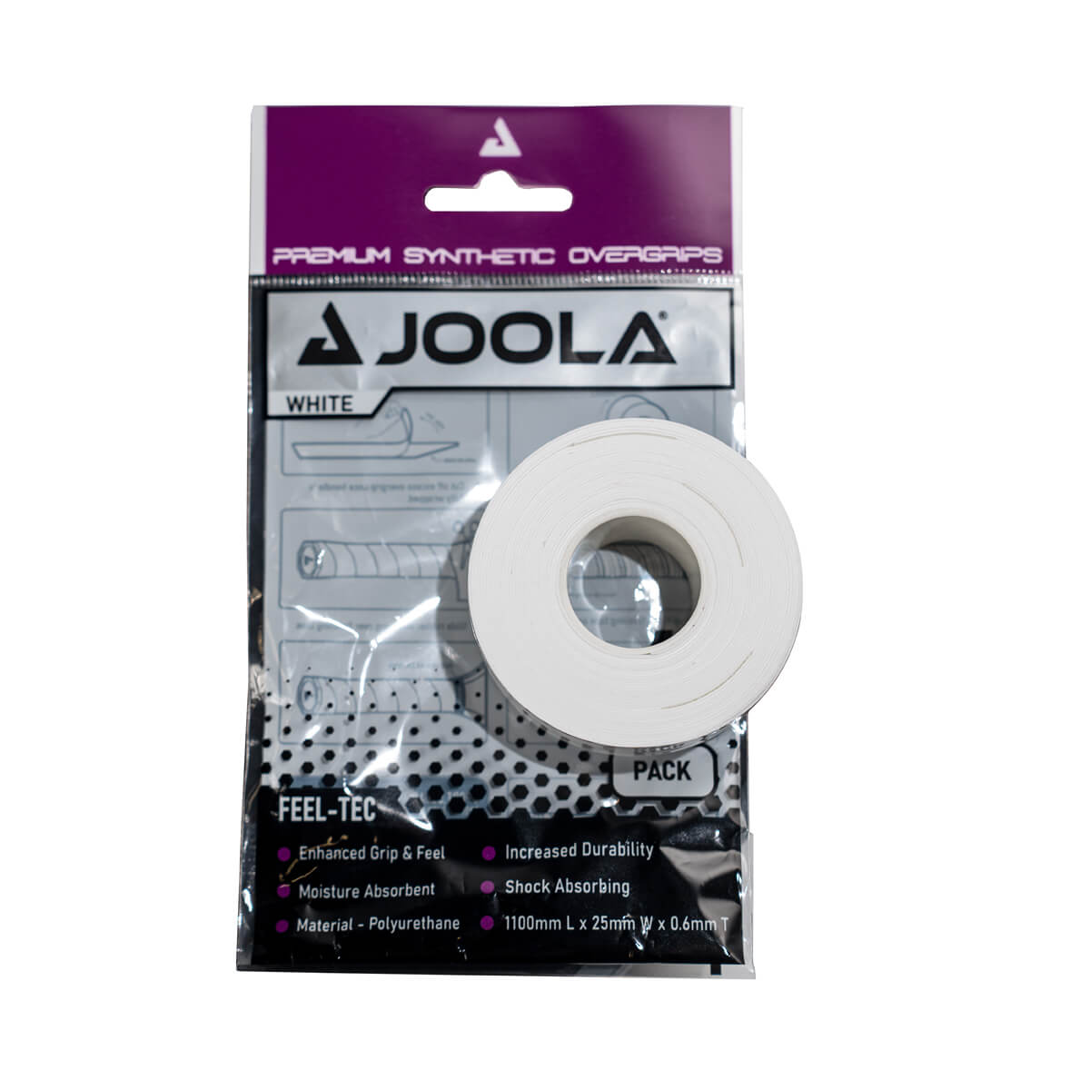 JOOLA Premium Overgrip - White (4 Pack)